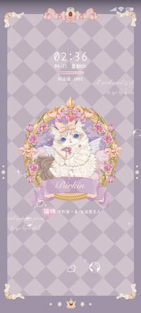 猫咪洛丽塔浪漫紫