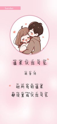 温柔仅你可见拼音体