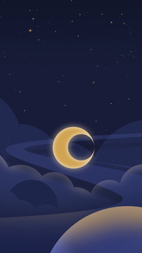 The stars shine on the moonlight