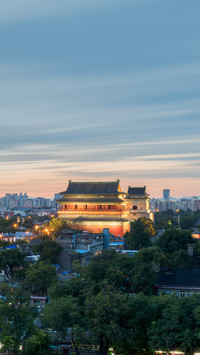 夜幕下的古韵建筑