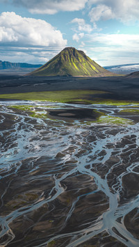 Matcha mountain and braided river 2
