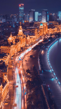进博会的上海夜景