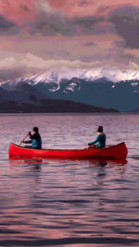 A flat boat