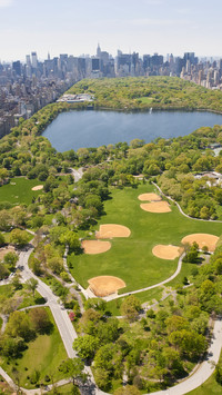 Aerial view central park manhattan new york usa