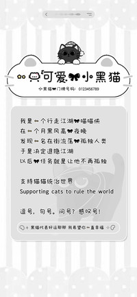 一只可爱的小黑猫