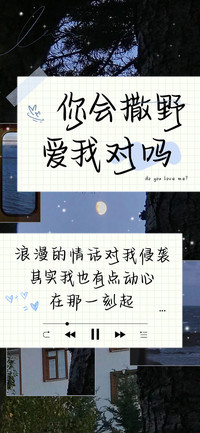 你会撒野爱我对吗