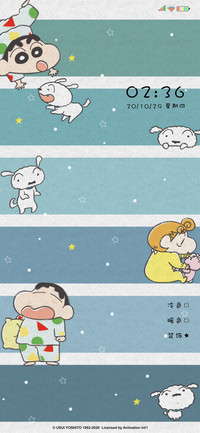 蜡笔小新 清新格子