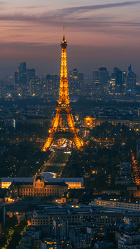 Aerial view of paris france
