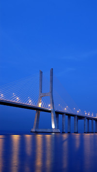Vasco da Gama Bridge over the tagus river