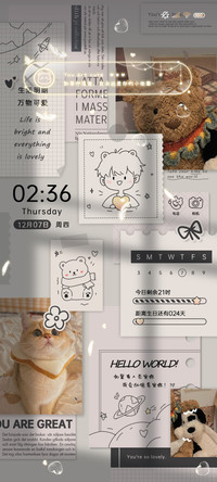 小熊便签 光影贴纸