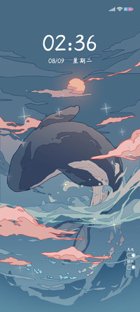 浮世绘 眠月孤鲸