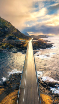 Aerial view of bridge