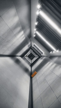 Modern architectural interior space