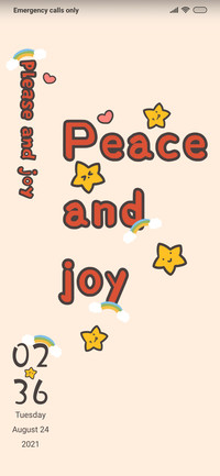 Peace and joy