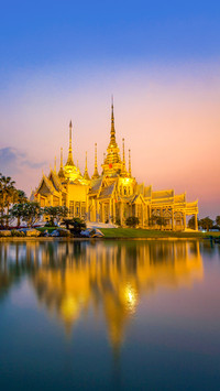Thai temple in Nakhon Ratchasima or Korat, Thailand
