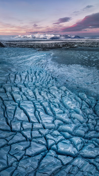 When glaciers extend towards the sea