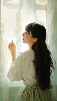 Pure Girl in forest house © HuangQiao