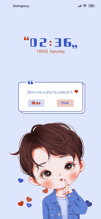 Kiss to unlock