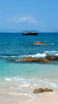 The scenery of wuzhizhou island in sanya