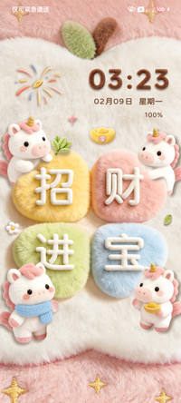 毛绒小马好运苹果