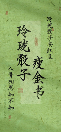 玲珑骰子瘦金书