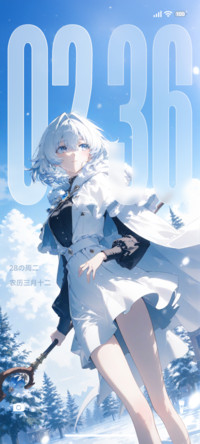 二次元白雪景深