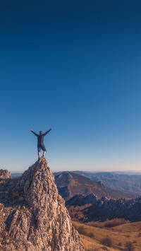 The top of the mountains