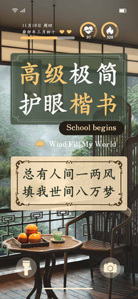 高级极简护眼楷书