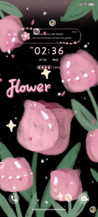Pink Black Flower
