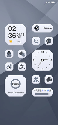 双模式 灰白简约