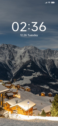 浅夜微光雪山