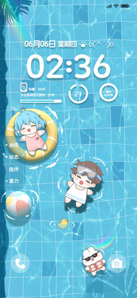 泳池卡通小鼻噶