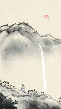 Traditional chinese painting ink technique