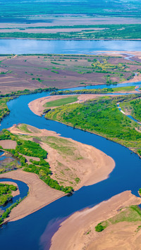 Aerial Photo of Autumn Scenery on the Xun River
