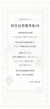 碎花丝带垂耳兔50