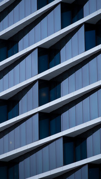 Minimalist building facade closeup