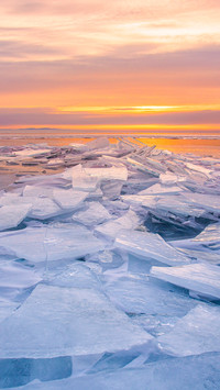 Lake baikal in winter 2