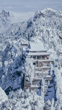九华山冬日禅意