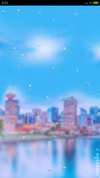  动态雨滴+时尚银边 北方你的城+好评返现
