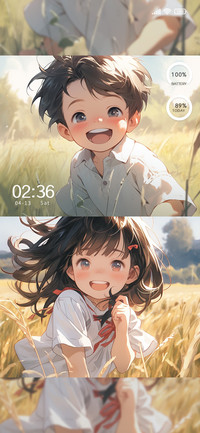 Comic field couple