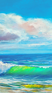 Wave Art Oil Painting