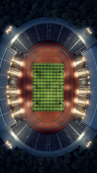 Why is the track and field track oval 56