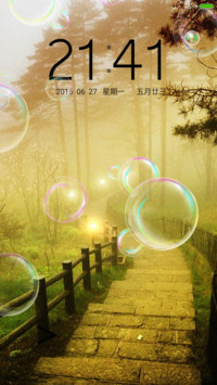 宁静的风景（泡泡特效）
