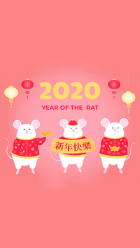 鼠年快乐-拍信图库