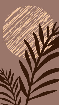 Abstract plant painting