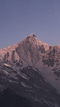 Starry night view of Meri Mountain Range