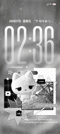 ins 雨雾忧郁猫