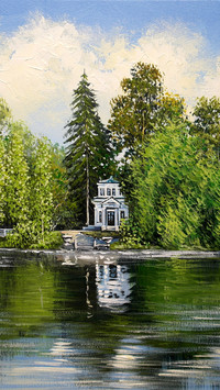 Landscape oil painting