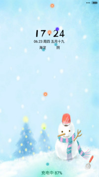 雪人和圣诞树（音乐锁屏）