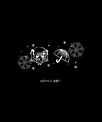 黑白落雪少女